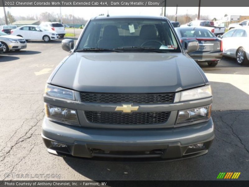 Dark Gray Metallic / Ebony 2012 Chevrolet Colorado Work Truck Extended Cab 4x4