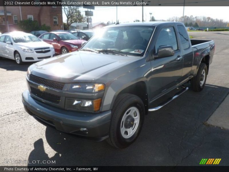 Dark Gray Metallic / Ebony 2012 Chevrolet Colorado Work Truck Extended Cab 4x4