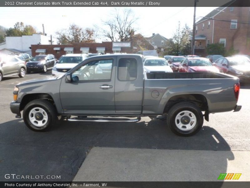 Dark Gray Metallic / Ebony 2012 Chevrolet Colorado Work Truck Extended Cab 4x4