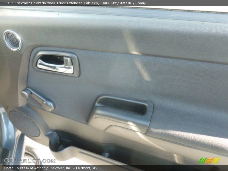 Dark Gray Metallic / Ebony 2012 Chevrolet Colorado Work Truck Extended Cab 4x4