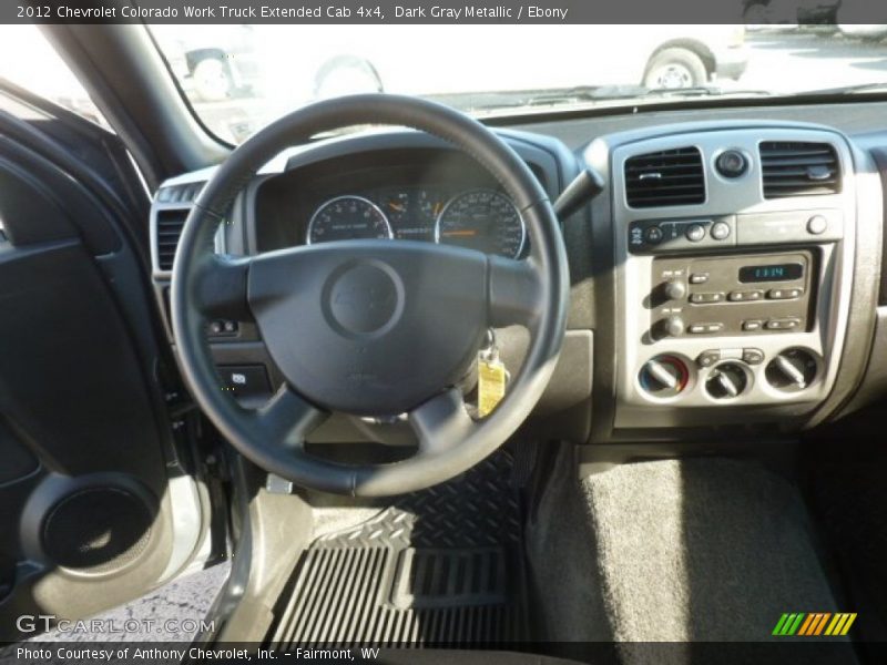 Dark Gray Metallic / Ebony 2012 Chevrolet Colorado Work Truck Extended Cab 4x4