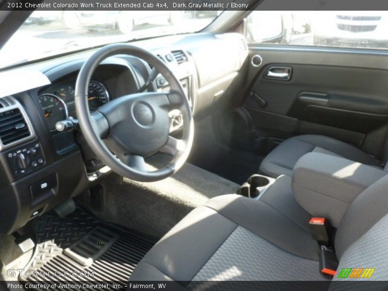 Dark Gray Metallic / Ebony 2012 Chevrolet Colorado Work Truck Extended Cab 4x4
