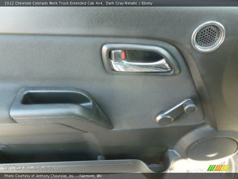 Dark Gray Metallic / Ebony 2012 Chevrolet Colorado Work Truck Extended Cab 4x4