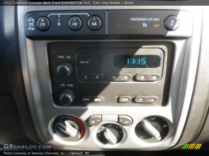 Controls of 2012 Colorado Work Truck Extended Cab 4x4