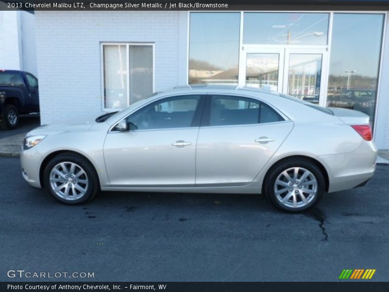 Champagne Silver Metallic / Jet Black/Brownstone 2013 Chevrolet Malibu LTZ