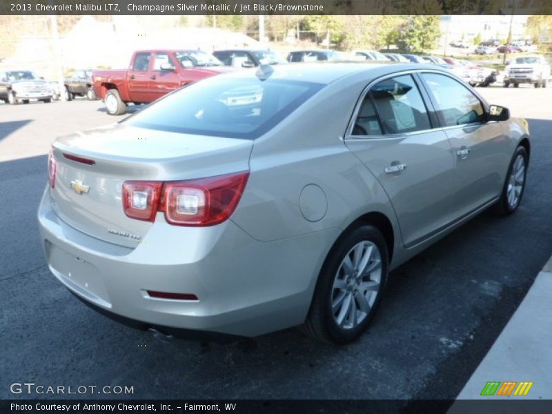Champagne Silver Metallic / Jet Black/Brownstone 2013 Chevrolet Malibu LTZ