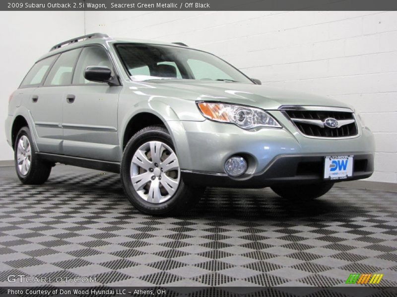 Seacrest Green Metallic / Off Black 2009 Subaru Outback 2.5i Wagon