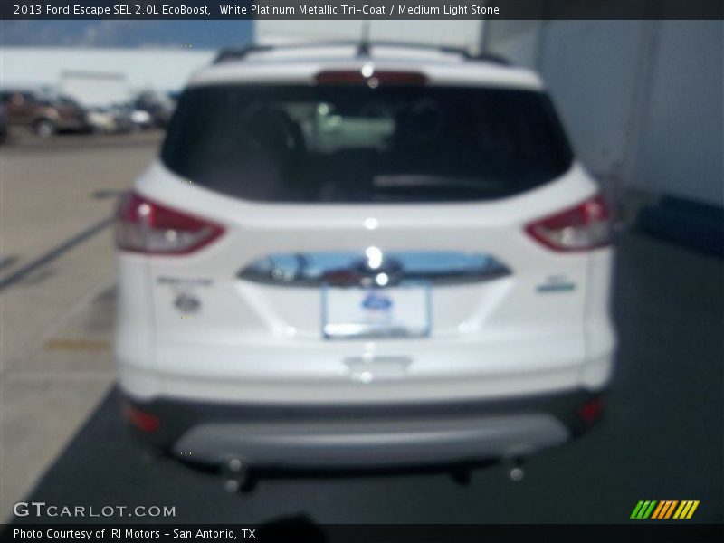White Platinum Metallic Tri-Coat / Medium Light Stone 2013 Ford Escape SEL 2.0L EcoBoost