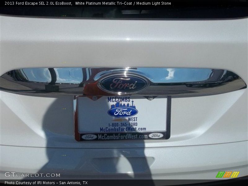 White Platinum Metallic Tri-Coat / Medium Light Stone 2013 Ford Escape SEL 2.0L EcoBoost