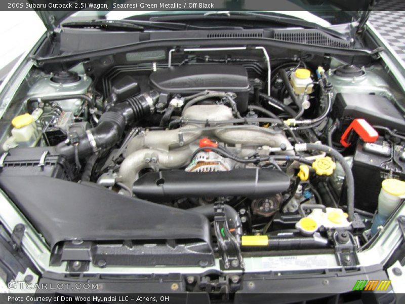 Seacrest Green Metallic / Off Black 2009 Subaru Outback 2.5i Wagon