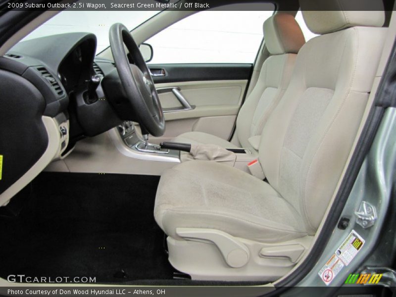 Seacrest Green Metallic / Off Black 2009 Subaru Outback 2.5i Wagon