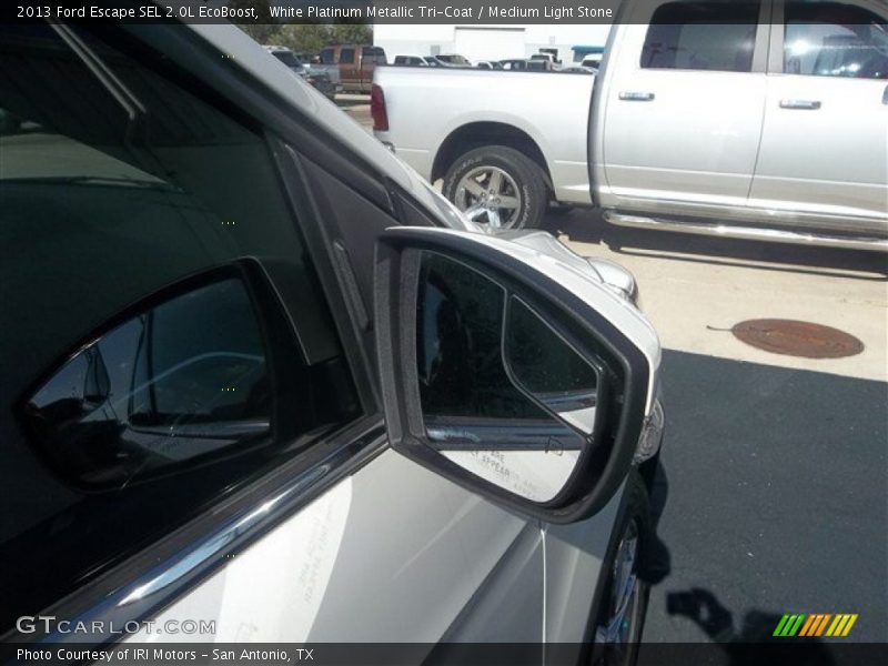 White Platinum Metallic Tri-Coat / Medium Light Stone 2013 Ford Escape SEL 2.0L EcoBoost