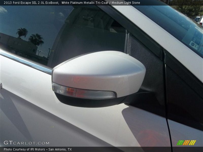 White Platinum Metallic Tri-Coat / Medium Light Stone 2013 Ford Escape SEL 2.0L EcoBoost