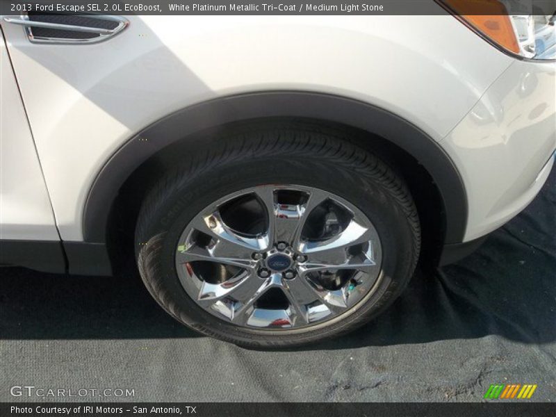 White Platinum Metallic Tri-Coat / Medium Light Stone 2013 Ford Escape SEL 2.0L EcoBoost