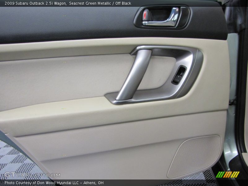 Seacrest Green Metallic / Off Black 2009 Subaru Outback 2.5i Wagon