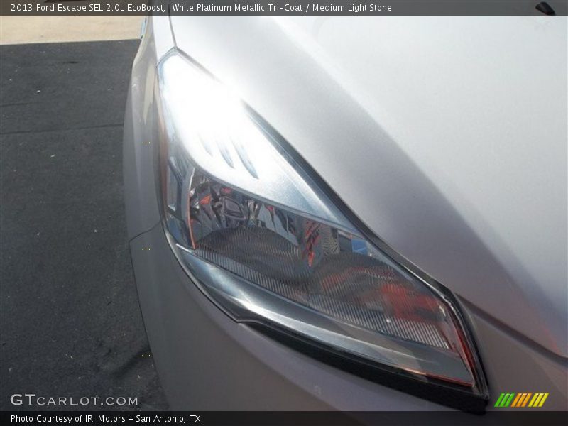 White Platinum Metallic Tri-Coat / Medium Light Stone 2013 Ford Escape SEL 2.0L EcoBoost