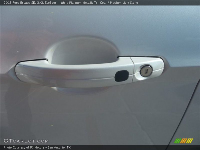White Platinum Metallic Tri-Coat / Medium Light Stone 2013 Ford Escape SEL 2.0L EcoBoost