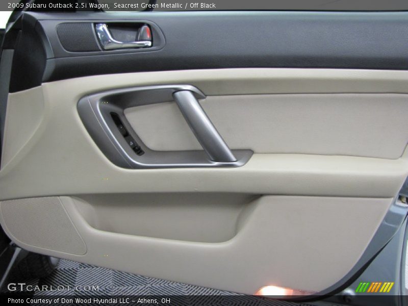 Seacrest Green Metallic / Off Black 2009 Subaru Outback 2.5i Wagon