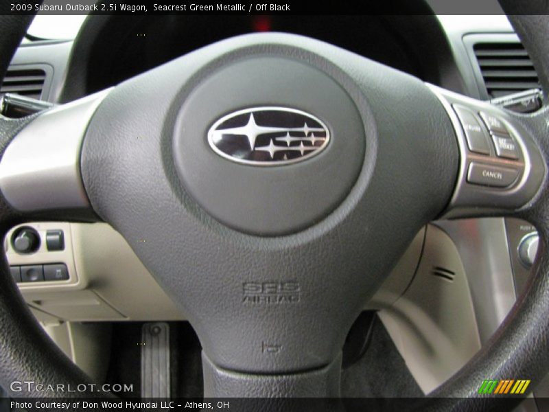 Seacrest Green Metallic / Off Black 2009 Subaru Outback 2.5i Wagon