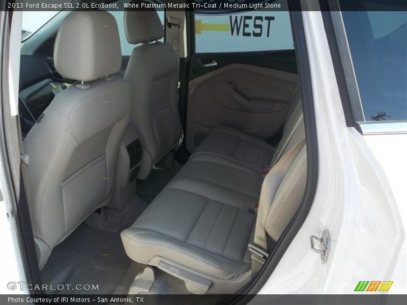 White Platinum Metallic Tri-Coat / Medium Light Stone 2013 Ford Escape SEL 2.0L EcoBoost