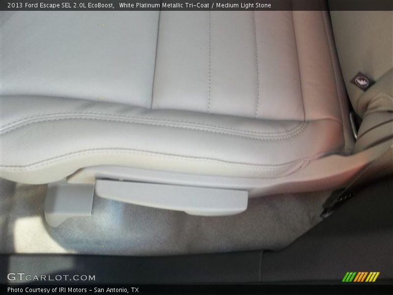White Platinum Metallic Tri-Coat / Medium Light Stone 2013 Ford Escape SEL 2.0L EcoBoost