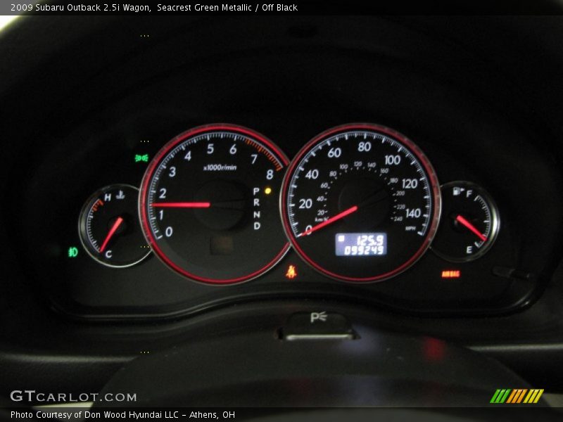 Seacrest Green Metallic / Off Black 2009 Subaru Outback 2.5i Wagon