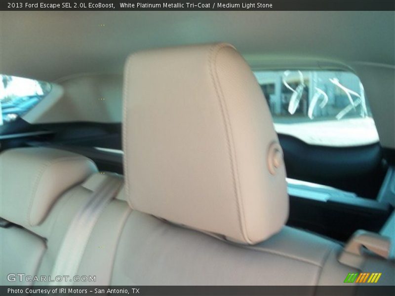 White Platinum Metallic Tri-Coat / Medium Light Stone 2013 Ford Escape SEL 2.0L EcoBoost