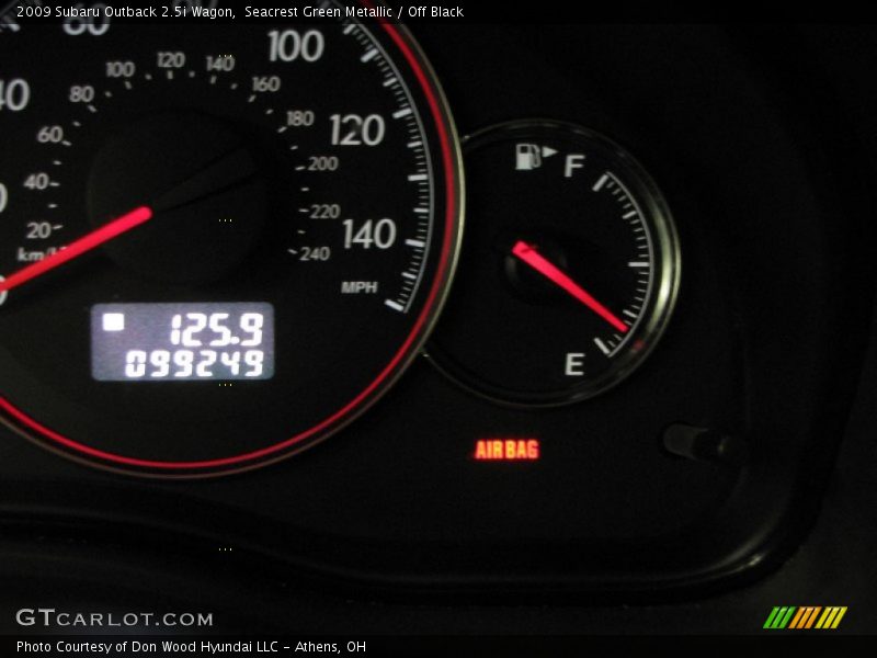 Seacrest Green Metallic / Off Black 2009 Subaru Outback 2.5i Wagon