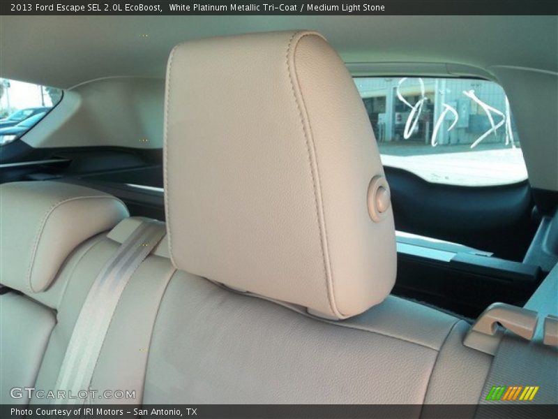 White Platinum Metallic Tri-Coat / Medium Light Stone 2013 Ford Escape SEL 2.0L EcoBoost