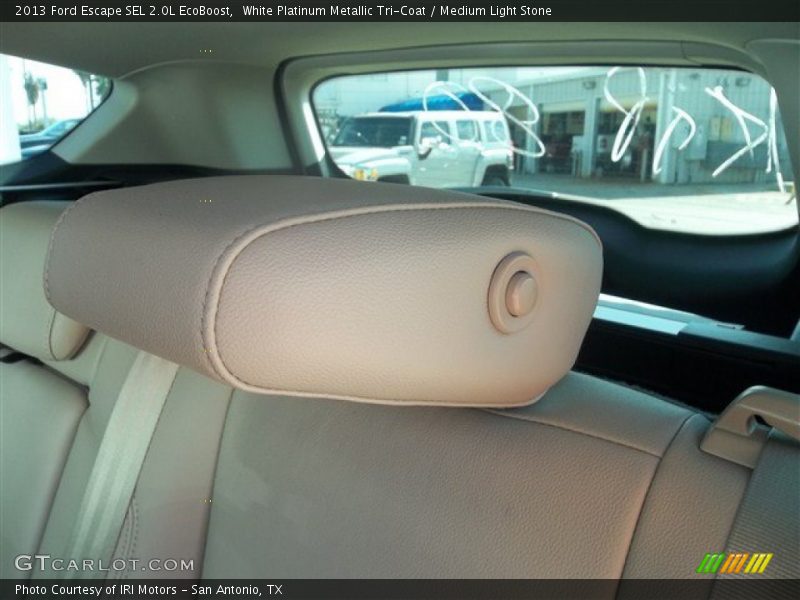 White Platinum Metallic Tri-Coat / Medium Light Stone 2013 Ford Escape SEL 2.0L EcoBoost