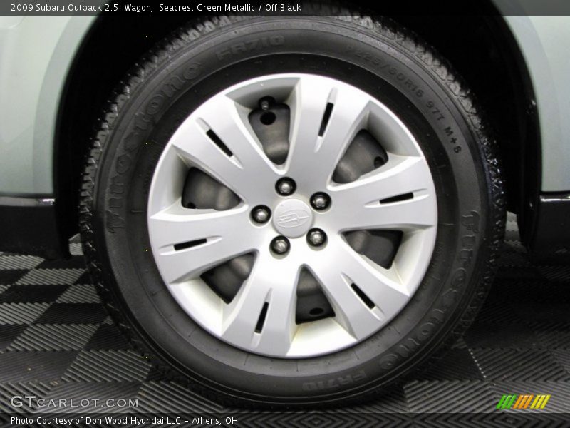 Seacrest Green Metallic / Off Black 2009 Subaru Outback 2.5i Wagon