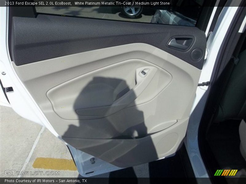 White Platinum Metallic Tri-Coat / Medium Light Stone 2013 Ford Escape SEL 2.0L EcoBoost