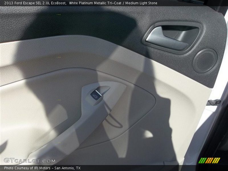 White Platinum Metallic Tri-Coat / Medium Light Stone 2013 Ford Escape SEL 2.0L EcoBoost