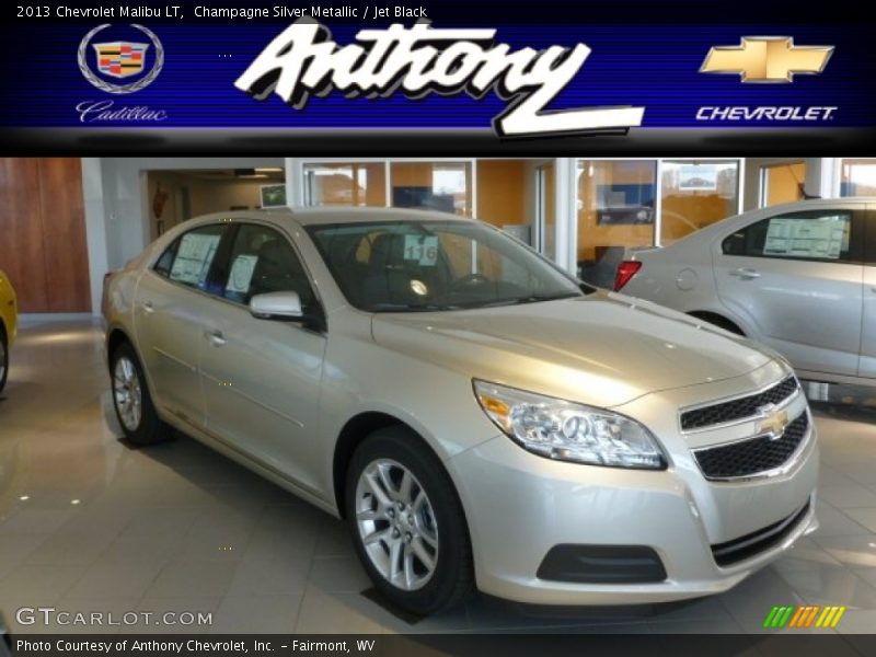 Champagne Silver Metallic / Jet Black 2013 Chevrolet Malibu LT