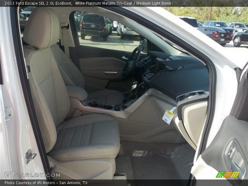 White Platinum Metallic Tri-Coat / Medium Light Stone 2013 Ford Escape SEL 2.0L EcoBoost