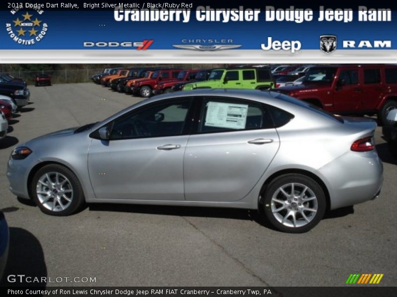 Bright Silver Metallic / Black/Ruby Red 2013 Dodge Dart Rallye