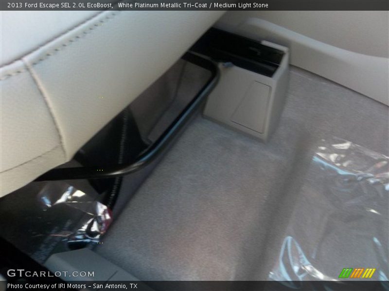 White Platinum Metallic Tri-Coat / Medium Light Stone 2013 Ford Escape SEL 2.0L EcoBoost