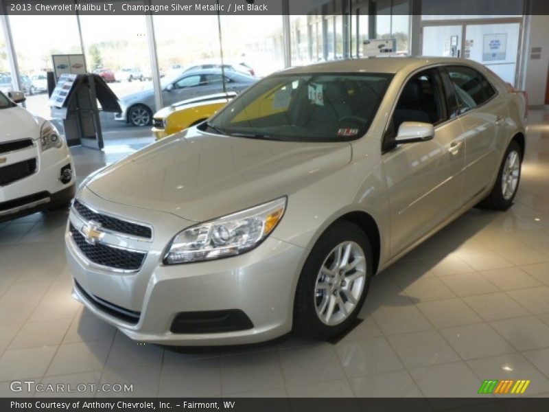 Champagne Silver Metallic / Jet Black 2013 Chevrolet Malibu LT