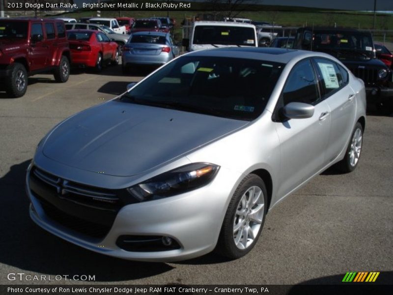 Bright Silver Metallic / Black/Ruby Red 2013 Dodge Dart Rallye