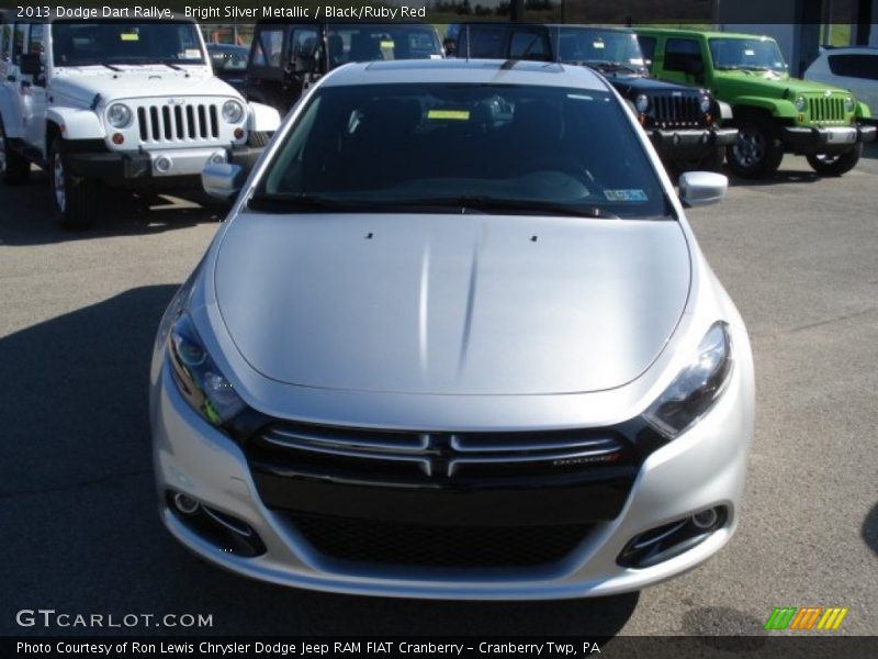 Bright Silver Metallic / Black/Ruby Red 2013 Dodge Dart Rallye