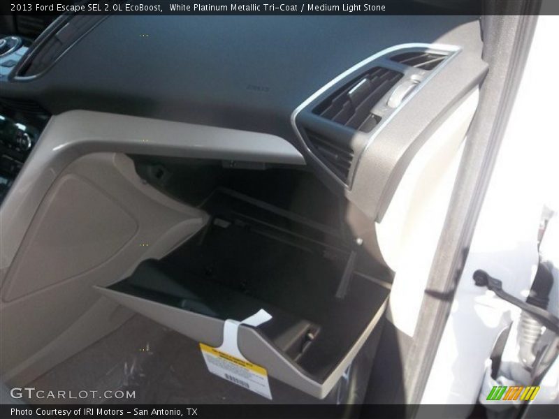 White Platinum Metallic Tri-Coat / Medium Light Stone 2013 Ford Escape SEL 2.0L EcoBoost