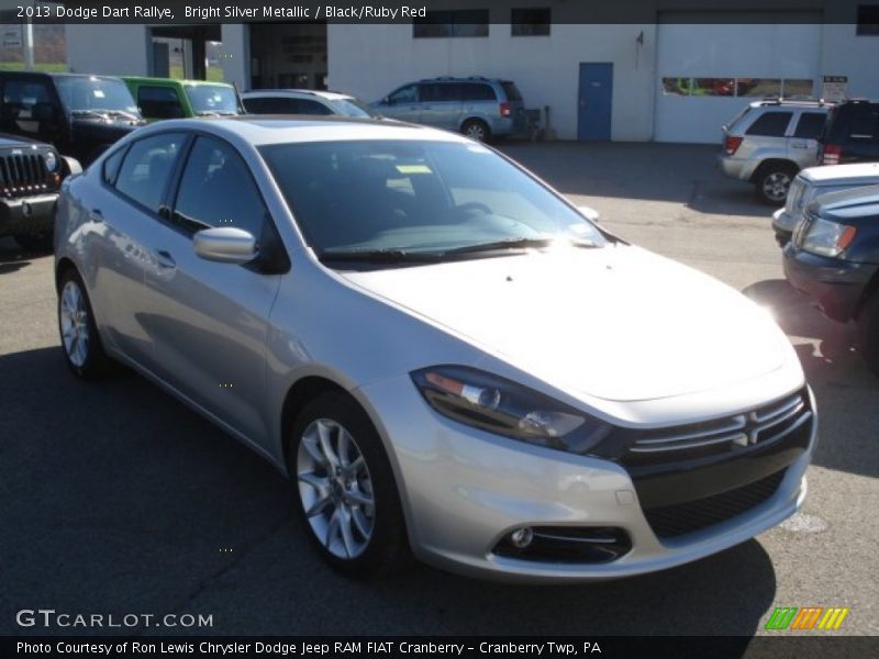 Bright Silver Metallic / Black/Ruby Red 2013 Dodge Dart Rallye
