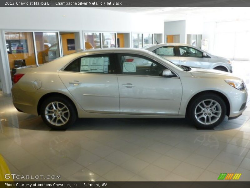 Champagne Silver Metallic / Jet Black 2013 Chevrolet Malibu LT