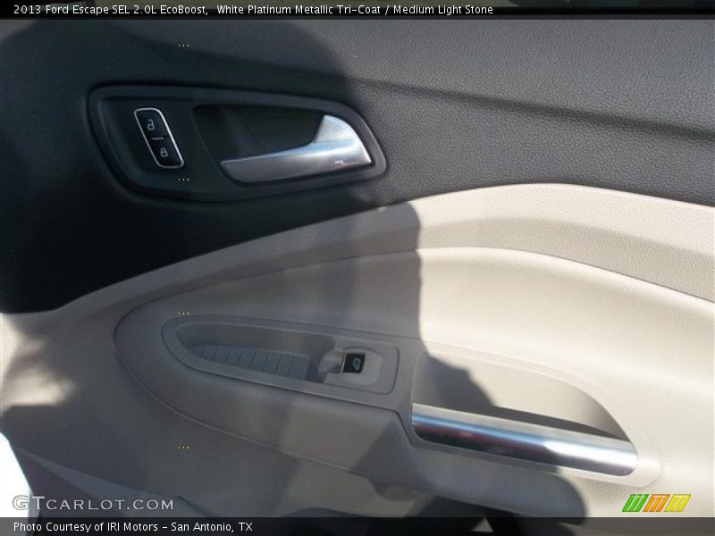 White Platinum Metallic Tri-Coat / Medium Light Stone 2013 Ford Escape SEL 2.0L EcoBoost
