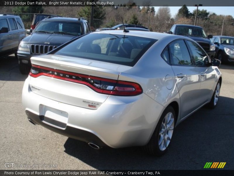 Bright Silver Metallic / Black/Ruby Red 2013 Dodge Dart Rallye