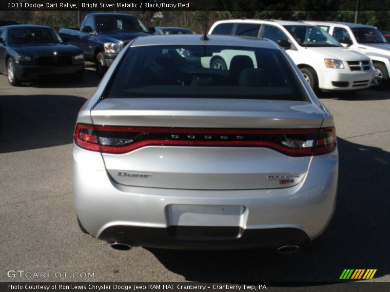 Bright Silver Metallic / Black/Ruby Red 2013 Dodge Dart Rallye