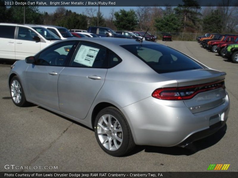 Bright Silver Metallic / Black/Ruby Red 2013 Dodge Dart Rallye