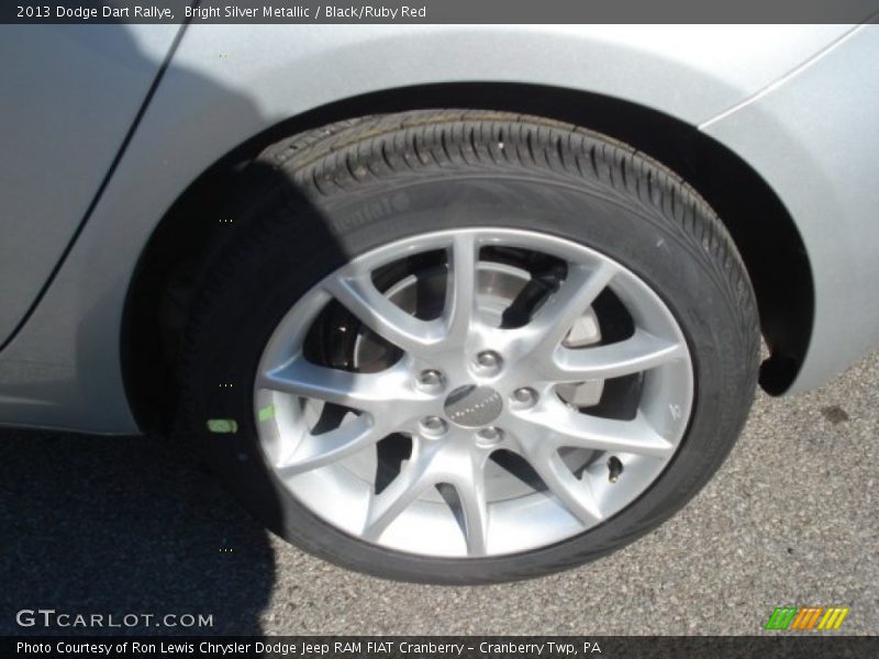 Bright Silver Metallic / Black/Ruby Red 2013 Dodge Dart Rallye