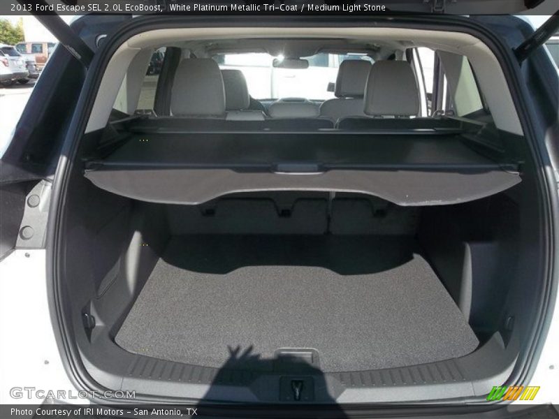 White Platinum Metallic Tri-Coat / Medium Light Stone 2013 Ford Escape SEL 2.0L EcoBoost