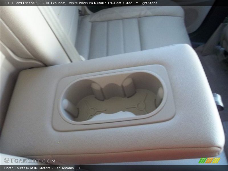 White Platinum Metallic Tri-Coat / Medium Light Stone 2013 Ford Escape SEL 2.0L EcoBoost